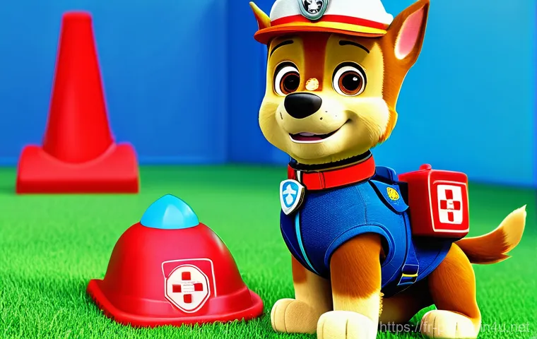 퍼피구조대와 유아 교육의 접점 - **"Caring Heroes: A Gentle Rescue"**: A heartwarming and compassionate scene where Marshall, the fir...